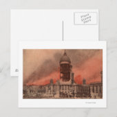 Uitzicht stadhuis na aardbeving briefkaart (Voorkant / Achterkant)