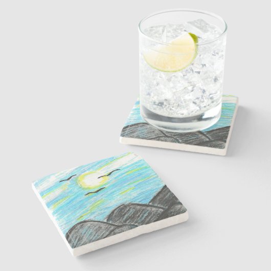  Uitzicht Stenen Onderzetter (Zijkant)