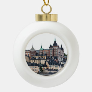 Uitzicht Stockholm Keramische Bal Ornament