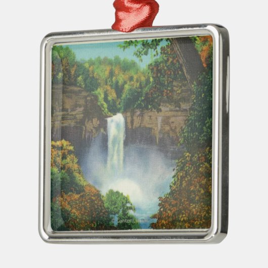 Uitzicht Taughannock-Herfsten, 215 feet hoog Metalen Ornament (Links)