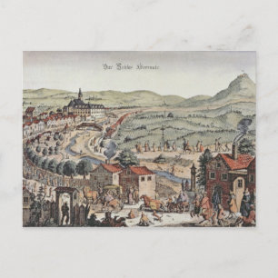Uitzicht ten noorden van Wenen met het Schlos Hern Briefkaart