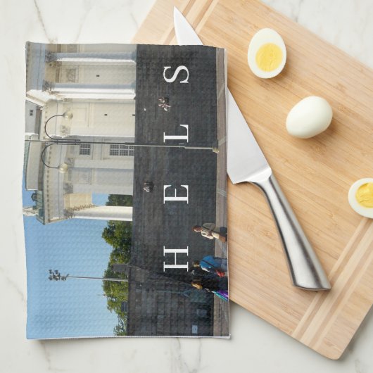 Uitzicht theedoek van de kathedraal van Helsinki (Quarter Fold)