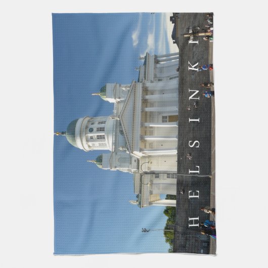Uitzicht theedoek van de kathedraal van Helsinki (Verticaal)
