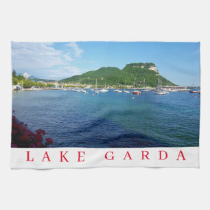 Uitzicht-theedoek van het meer Garda Theedoek