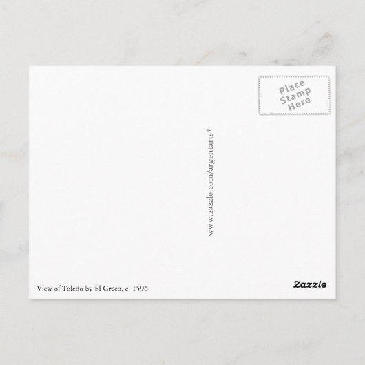 Uitzicht Toledo van El Greco Briefkaart (Achterkant)