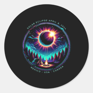 Uitzicht Totaal April 8 2024 Astronomie Camping So Ronde Sticker