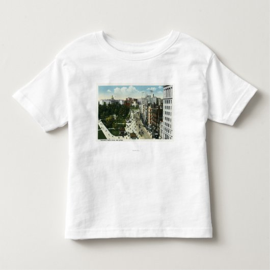 Uitzicht Tremont Street uit Boylston Kinder Shirts (Voorkant)