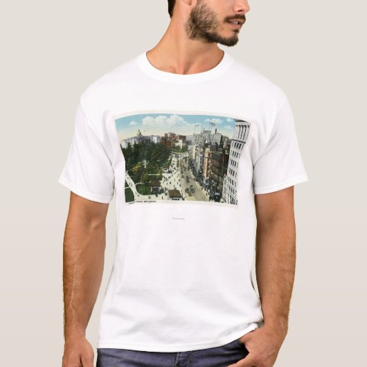 Uitzicht Tremont Street uit Boylston T-shirt (Voorkant)