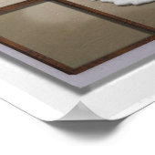 Uitzicht Tropische Ocean Lattice Window Poster (Hoek)