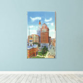 Uitzicht Trust Bldg en Travelers Tower Canvas Afdruk (Insitu (Houten vloer))