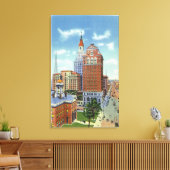 Uitzicht Trust Bldg en Travelers Tower Canvas Afdruk (Insitu (Woonkamer))