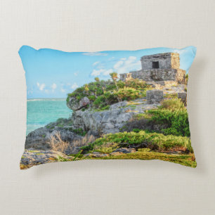 Uitzicht Tulum Ruins, God of Winds Temple, Mexico Accent Kussen