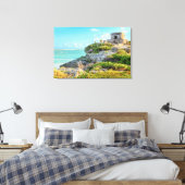 Uitzicht Tulum Ruins, God of Winds Temple, Mexico Canvas Afdruk (Insitu (Slaapkamer))