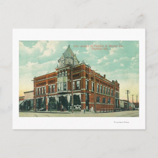 Uitzicht tussen Meridian en Stewart Street Briefkaart (Voorkant)