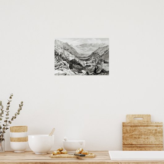 Uitzicht tussen Senafe en Rahaguddy Poster (Keuken)