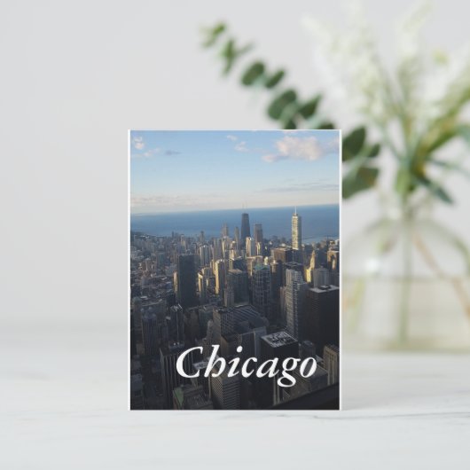 Uitzicht uit Chicago, postkaart (Staand voorkant)