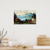 Uitzicht uit de Fort Putnam - West Point Hudson Poster (Keuken)