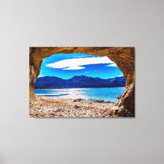 Uitzicht uit de grot canvas afdruk (Voorkant)
