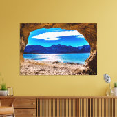 Uitzicht uit de grot canvas afdruk (Insitu (Woonkamer))