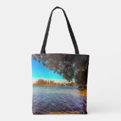 Uitzicht uit de lagune tote bag (Achterkant)
