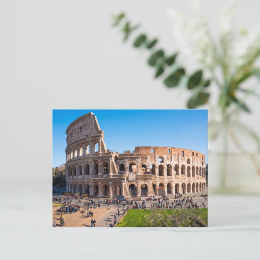 Uitzicht uit de lucht Colosseum of Coliseum Rome I Briefkaart (Staand voorkant)