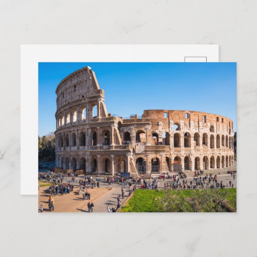 Uitzicht uit de lucht Colosseum of Coliseum Rome I Briefkaart (Voorkant / Achterkant)
