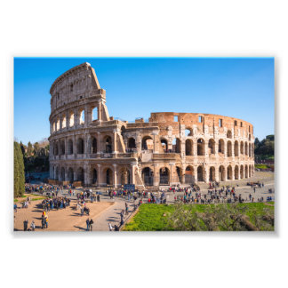 Uitzicht uit de lucht Colosseum of Coliseum Rome I Foto Afdruk