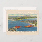 Uitzicht uit de lucht, Golden Gate Bridge, San Fra Briefkaart (Voorkant / Achterkant)