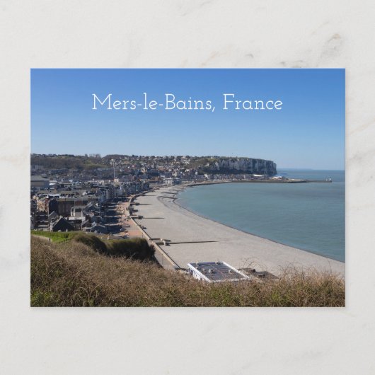 Uitzicht uit de lucht, Mers-le-Bains, Frankrijk Briefkaart (Voorkant)