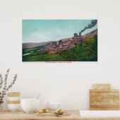 Uitzicht uit de lucht van de stad Virtue MineBaker Poster (Keuken)