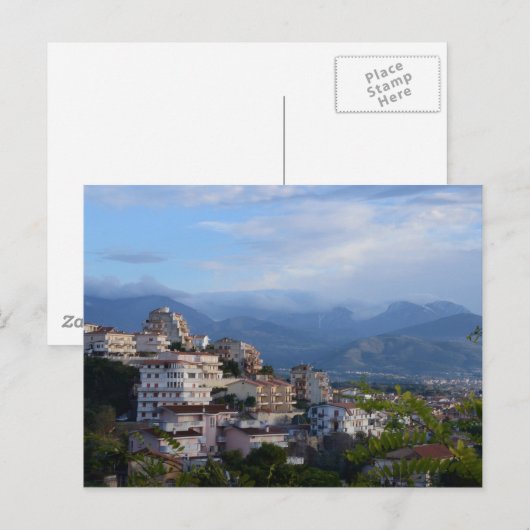 Uitzicht uit de stad Calabrian Hill Briefkaart (Voorkant / Achterkant)