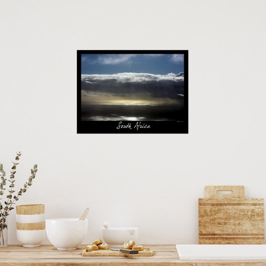 Uitzicht uit de Tafelberg, Kaapstad Poster (Keuken)