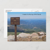 Uitzicht uit de top van het Briefkaart van Mt. Eva (Voorkant / Achterkant)