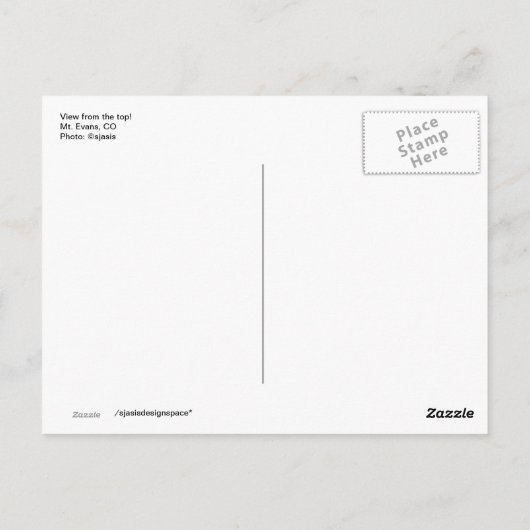 Uitzicht uit de top van het Briefkaart van Mt. Eva (Achterkant)