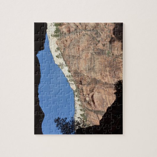 Uitzicht uit Devil's trap in Zion National Park Legpuzzel (Verticaal)