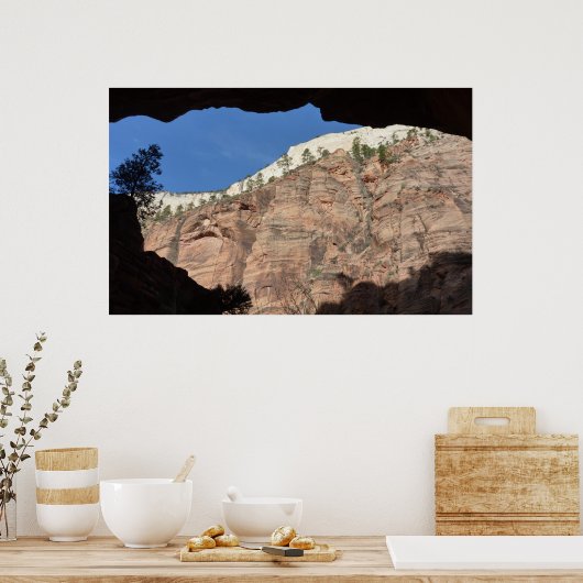 Uitzicht uit Devil's trap in Zion National Park Poster (Keuken)