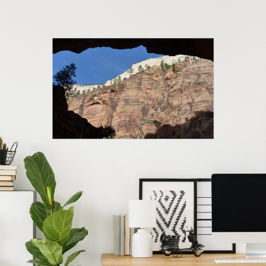 Uitzicht uit Devil's trap in Zion National Park Poster (Thuiskantoor)
