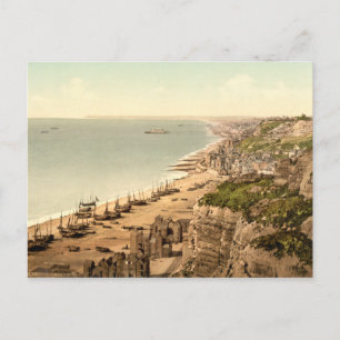 Uitzicht uit East Cliff, Hastings, Sussex Briefkaart