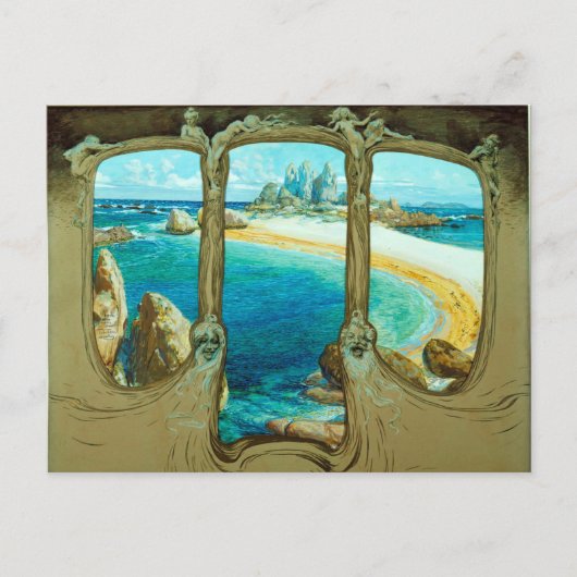 UITZICHT UIT EEN CARRIAGE-VENSTER BRIEFKAART (Voorkant)