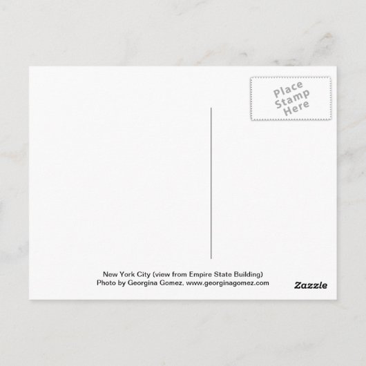 Uitzicht uit Empire State Building, NYC Briefkaart (Achterkant)