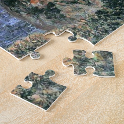 Uitzicht uit Grainval Monet Fine Art Legpuzzel (Zijkant)