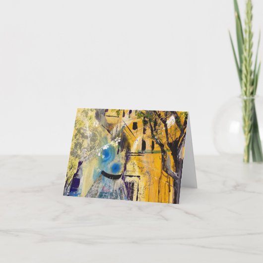 Uitzicht uit het café kaart (Voorkant)