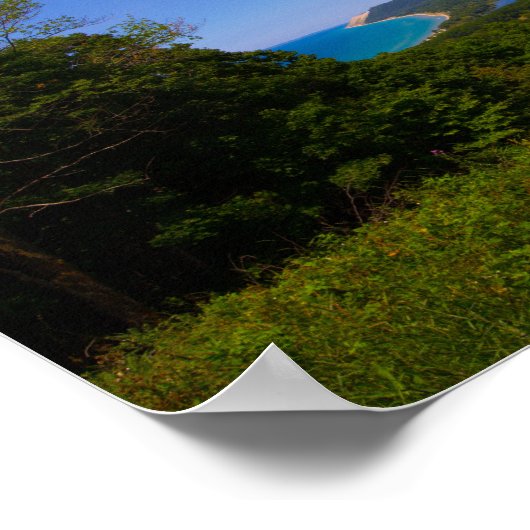 Uitzicht uit het Empire Bluffs Trail, Michigan Poster (Hoek)