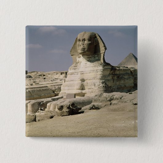 Uitzicht uit het noordoosten van de Sphinx Vierkante Button 5,1 Cm (Voorkant)