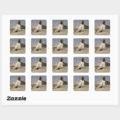 Uitzicht uit het noordoosten van de Sphinx Vierkante Sticker (Vel)