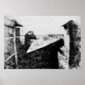 Uitzicht uit het raam van Le Gras, Joseph Niepce Poster (Voorkant)