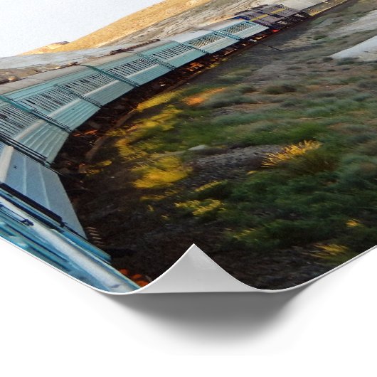 Uitzicht uit het treinvenster poster (Hoek)