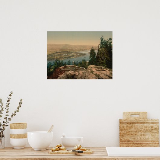 Uitzicht uit Krogkleven, Ringerike, Noorwegen Poster (Keuken)