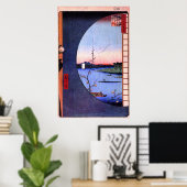 Uitzicht uit Massaki op de Grove bij de Suijin-sch Poster (Thuiskantoor)