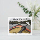 Uitzicht uit mijn kajak; adreswijziging aankondigingskaart (Staand voorkant)